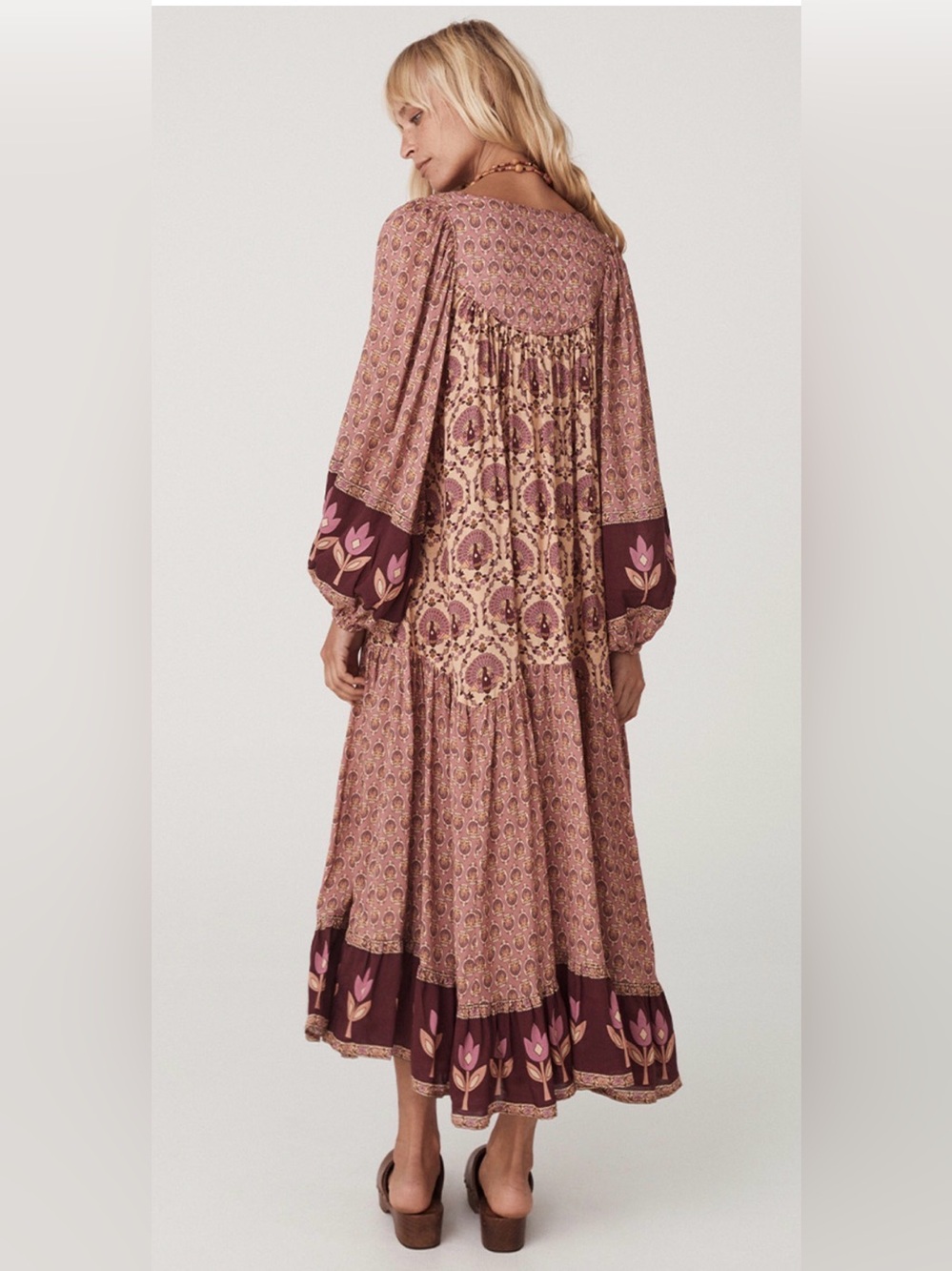 SPELL Chateau Boho Gown Maxi Dress Floral Paisley XS - Picture 5 of 9